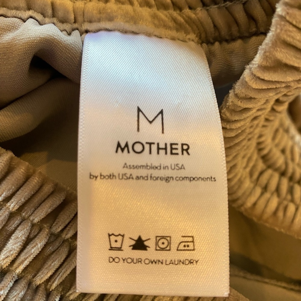 Mother The Lounger Ankle in Silver pants velvet size medium revolve - Picture 6 of 9